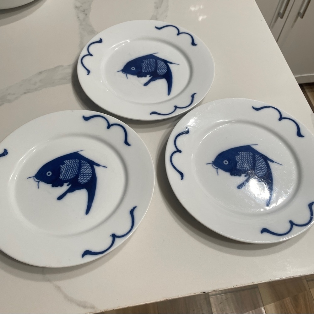 Three Misty Rose Plates